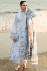 Summer 3PC Chikankari Lawn Embroidered Suit - BFB0303 - luxury | BlueFery