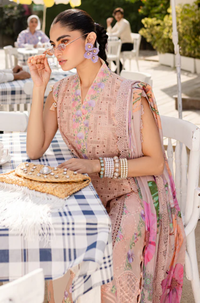 Summer 3PC Chikankri Lawn Embroidered Suit - BFB0648 - | BlueFery