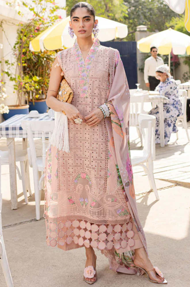 Summer 3PC Chikankri Lawn Embroidered Suit - BFB0648 - | BlueFery