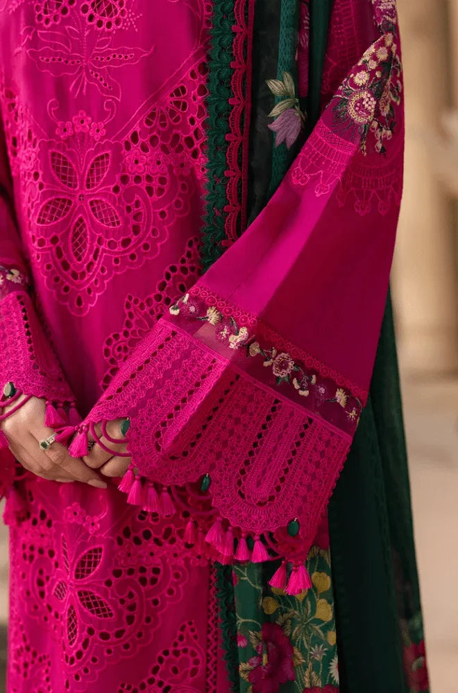 Saira Rizwan - 3PC Dhanak Chikankari Embroidered Shirt Wool Printed Dupatta and Trouser - BFB01002