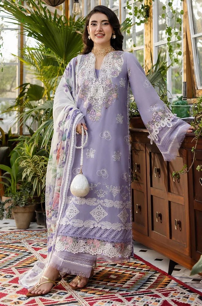 Summer 3PC Lawn Chickankari Embroidered Suit - BFB0683 - New Arrivals | BlueFery