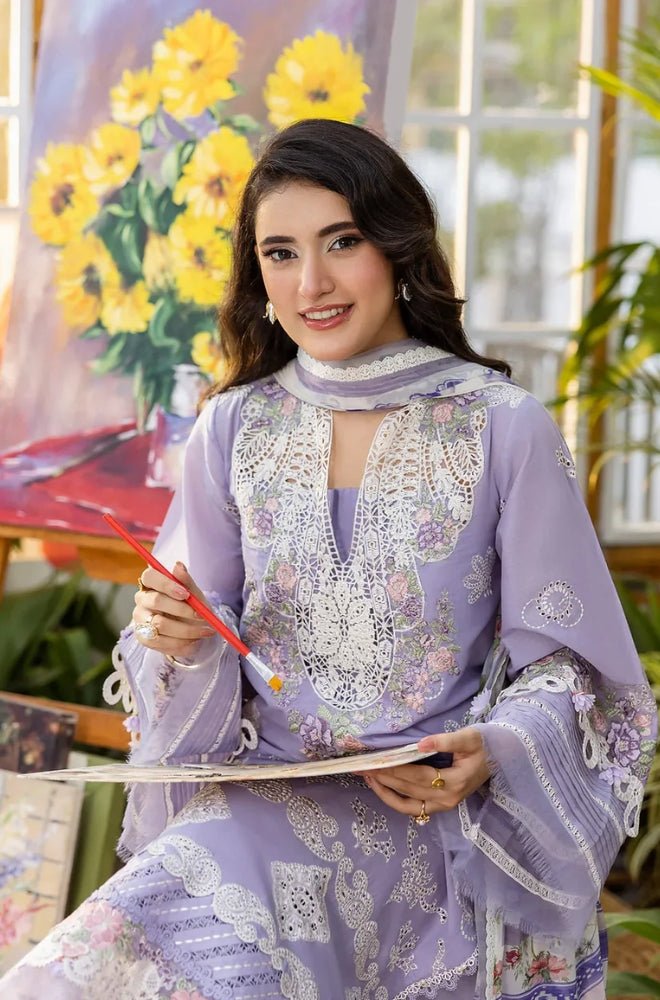 Summer 3PC Lawn Chickankari Embroidered Suit - BFB0683 - New Arrivals | BlueFery