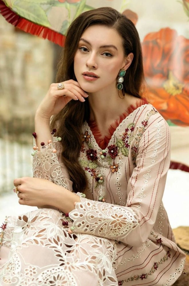 Summer 3PC Lawn Chickankari Embroidered Suit - BFB0684 - New Arrivals | BlueFery