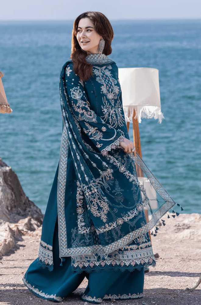 Summer 3PC Lawn Chikankari Embroidered Suit - BFA00050 - | BlueFery