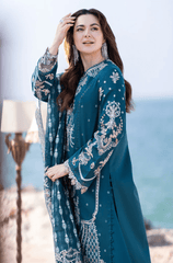 Summer 3PC Lawn Chikankari Embroidered Suit - BFA00050 - | BlueFery