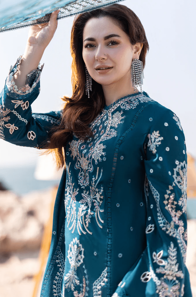 Summer 3PC Lawn Chikankari Embroidered Suit - BFA00050 - | BlueFery