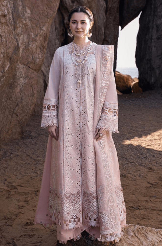 Summer 3PC Lawn Chikankari Embroidered Suit - BFA0009 - luxury | BlueFery