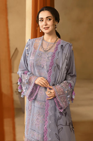 SAIRA RIZWAN - 3PC Lawn Chikankari Embroidered Shirt with Chiffon Printed Dupatta and Trouser- BFB0284