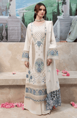 Summer 3PC Lawn Chikankari Embroidered Suit - BFB0292 - luxury | BlueFery