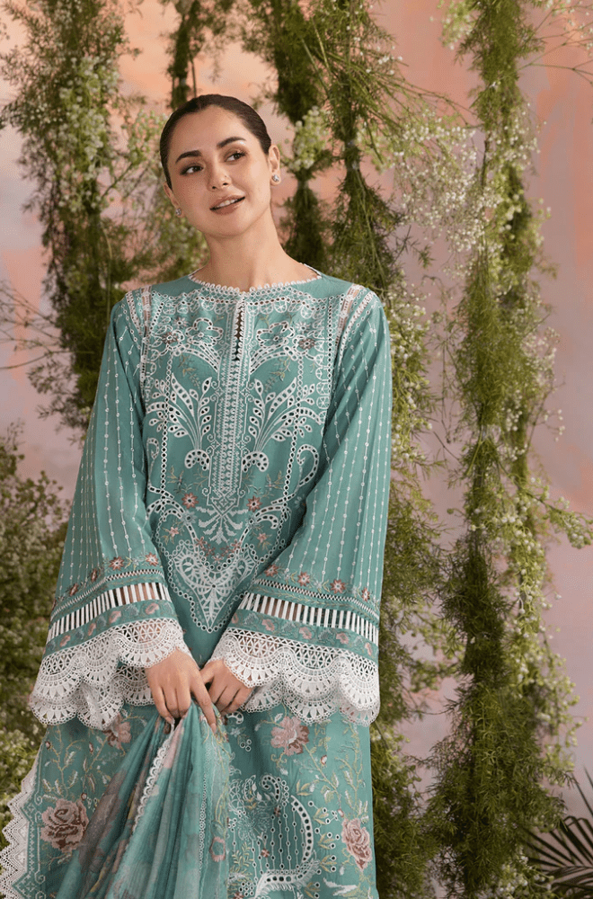 Summer 3PC Lawn Chikankari Embroidered Suit - BFB0620 - luxury | BlueFery