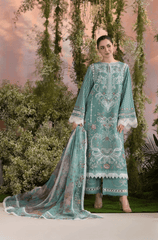 Summer 3PC Lawn Chikankari Embroidered Suit - BFB0620 - luxury | BlueFery