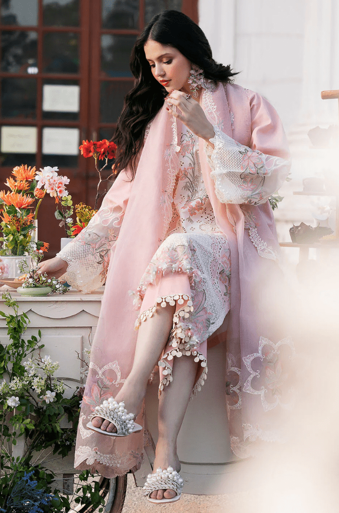 Summer 3PC Lawn Chikankari Embroidered Suit - BFB0624 - luxury | BlueFery