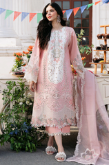Summer 3PC Lawn Chikankari Embroidered Suit - BFB0624 - luxury | BlueFery