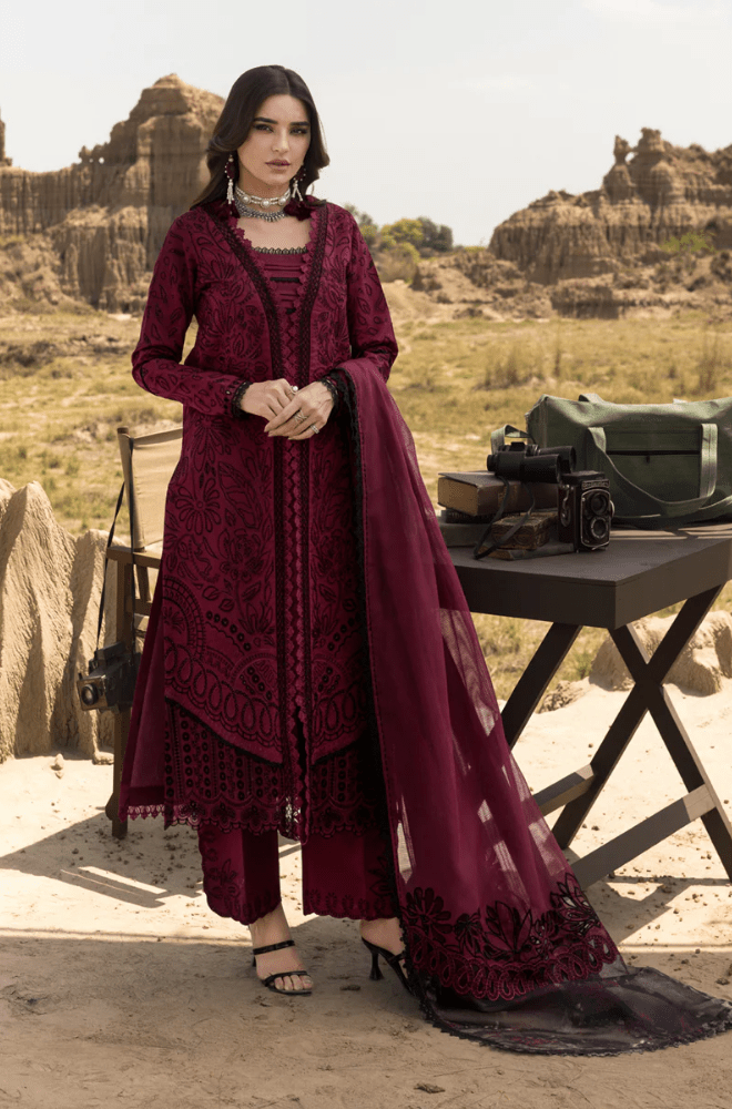 Summer 3PC Lawn Chikankari Embroidered Suit - BFB0633 - New Arrivals | BlueFery