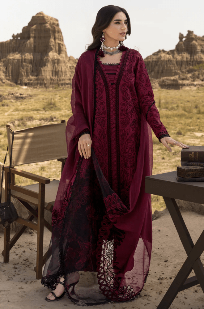 Summer 3PC Lawn Chikankari Embroidered Suit - BFB0633 - New Arrivals | BlueFery