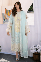 Summer 3PC Lawn Chikankari Embroidered Suit - BFB0643 - New Arrivals | BlueFery