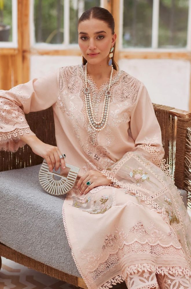 Summer 3PC Lawn Chikankari Embroidered Suit - BFB0694 - New Arrivals | BlueFery