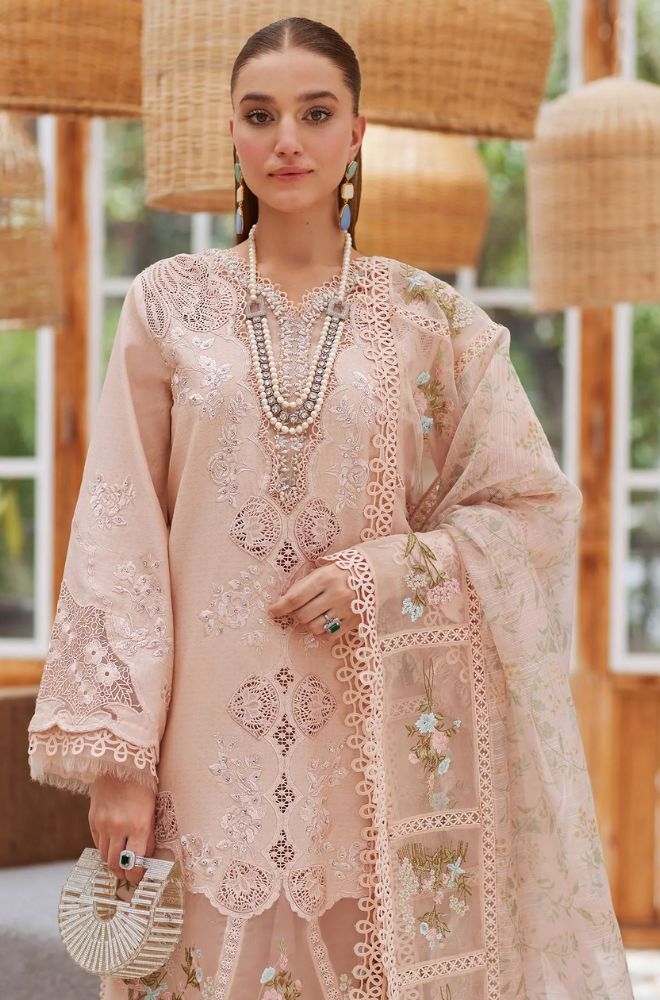 Summer 3PC Lawn Chikankari Embroidered Suit - BFB0694 - New Arrivals | BlueFery