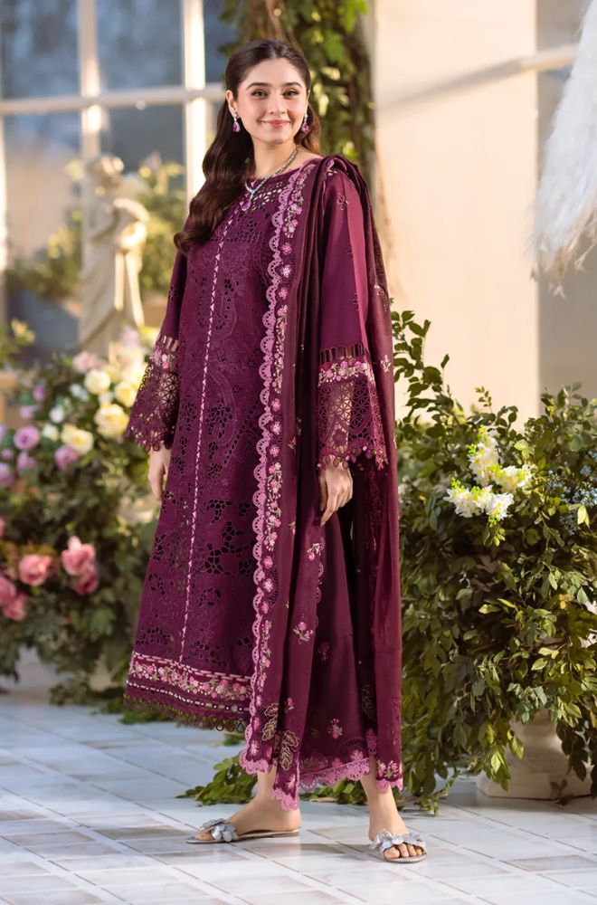 Summer 3PC Lawn Chikankari Embroidered Suit - BFB0719 - New Arrivals | BlueFery