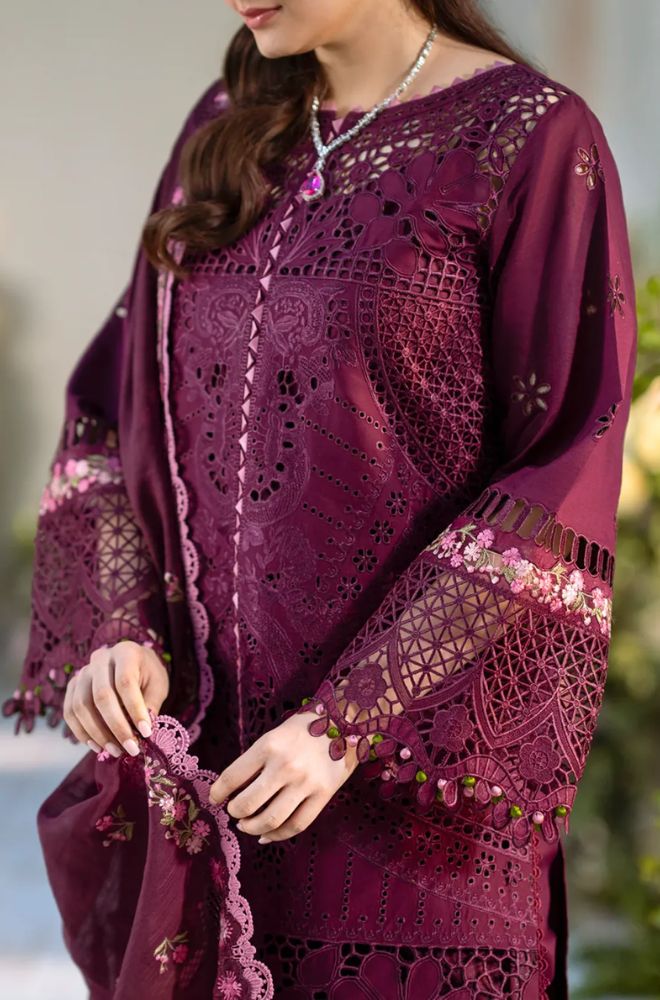Summer 3PC Lawn Chikankari Embroidered Suit - BFB0719 - New Arrivals | BlueFery