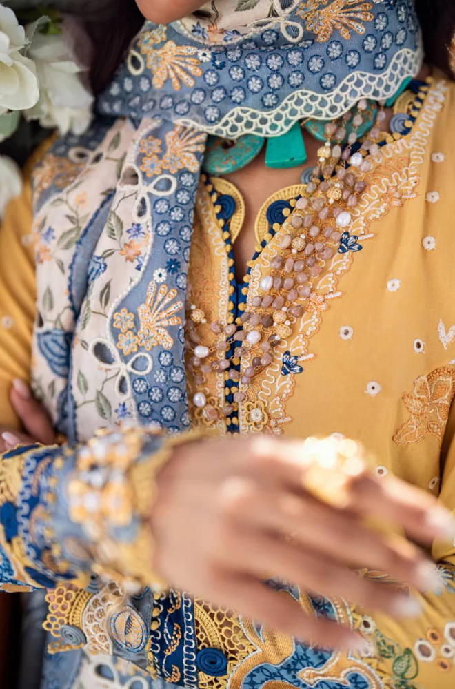 Summer 3PC Lawn Chikankari Embroidered Suit - BFB0723 - New Arrivals | BlueFery