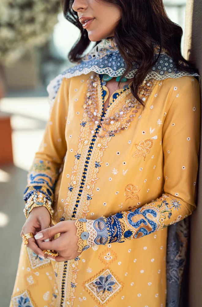 Summer 3PC Lawn Chikankari Embroidered Suit - BFB0723 - New Arrivals | BlueFery