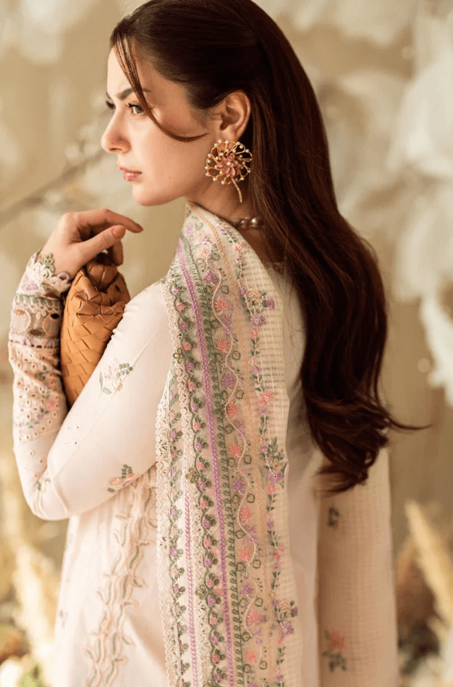Summer 3PC Lawn Chikankari Embroidered Suit - BFB0724 - New Arrivals | BlueFery