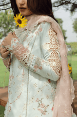Summer 3PC Lawn Chikankari Embroidered Suit - BFB0725 - New Arrivals | BlueFery