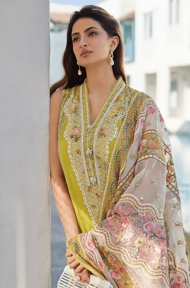 Summer 3PC Lawn Chikankari Embroidered Suit - BFB0726 - New Arrivals | BlueFery