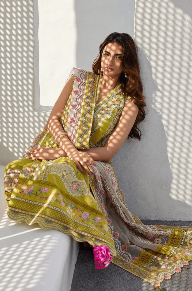 Summer 3PC Lawn Chikankari Embroidered Suit - BFB0726 - New Arrivals | BlueFery