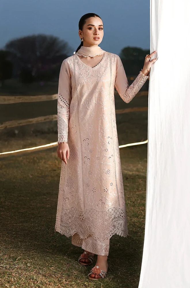 Summer 3PC Lawn chikankari Embroidered Suit - BFB0768 - luxury | BlueFery