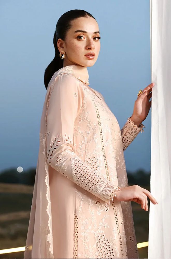 Summer 3PC Lawn chikankari Embroidered Suit - BFB0768 - luxury | BlueFery