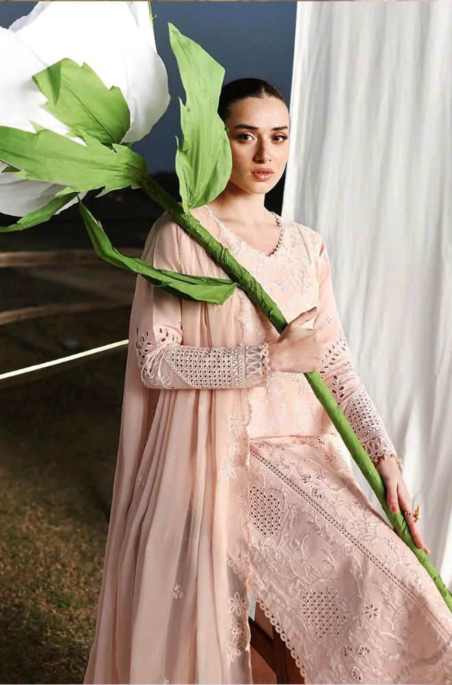 Summer 3PC Lawn chikankari Embroidered Suit - BFB0768 - luxury | BlueFery