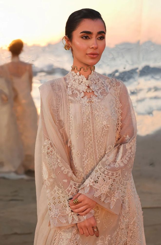 Summer 3PC Lawn chikankari Embroidered Suit - BFB0778 - luxury | BlueFery