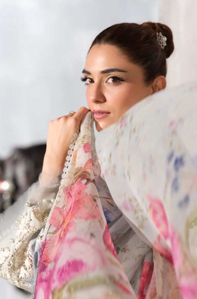 Summer 3PC Lawn chikankari Embroidered Suit - BFB0780 - luxury | BlueFery