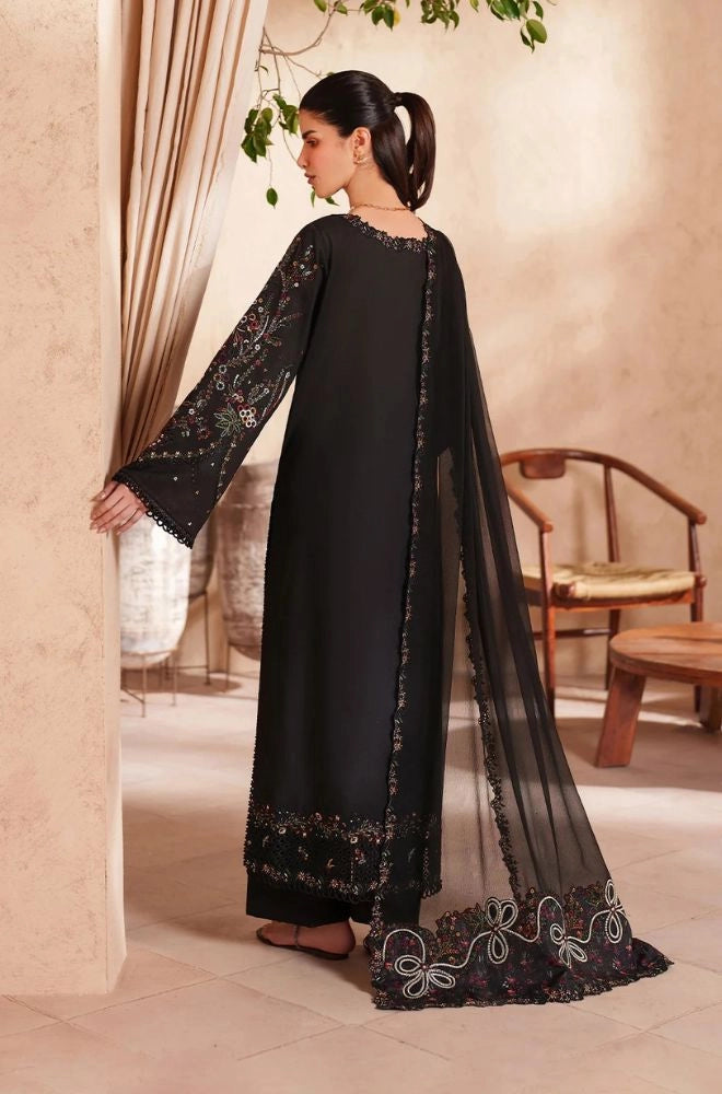 IZNIK - 3PC Lawn Chikankari Embroidered Shirt with Chiffon Embroidered Dupatta and Trouser - BFB0782