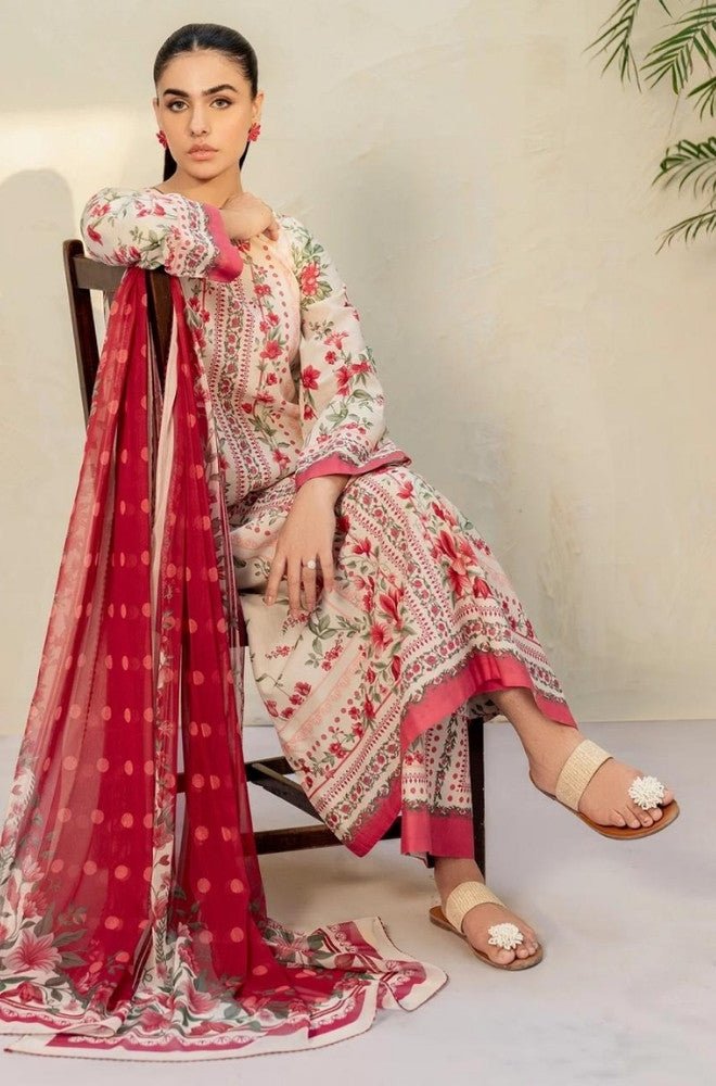 Summer 3PC Lawn Digital Printed Dress - BFB0701 - Unstitched | BlueFery