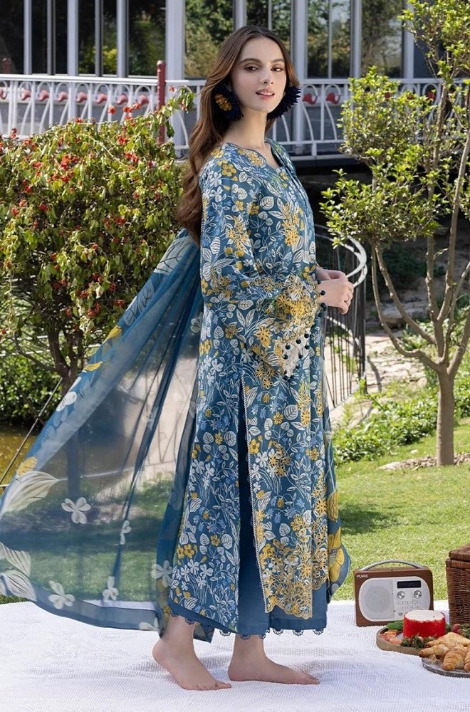 Summer 3PC Lawn Digital Printed Dress - BFB0702 - Unstitched | BlueFery