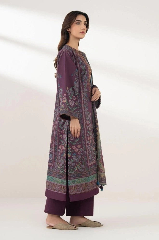 SAPPHIRE -3PC Lawn Digital Printed shirt with printed duppata and Trouser- BFB0707