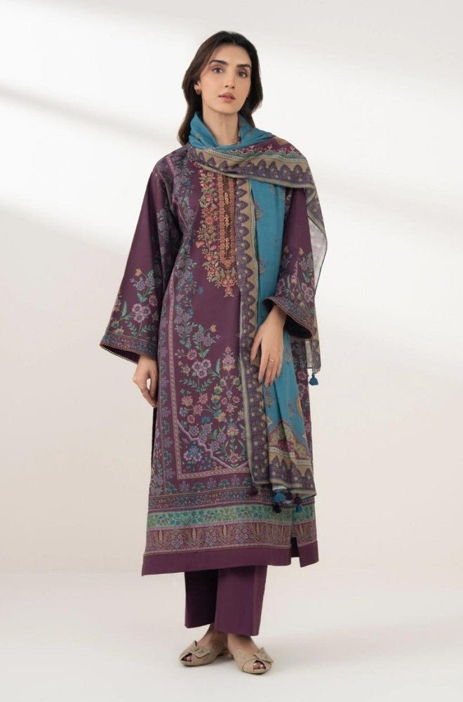 Summer 3PC Lawn Digital Printed Dress - BFB0707 - Unstitched | BlueFery