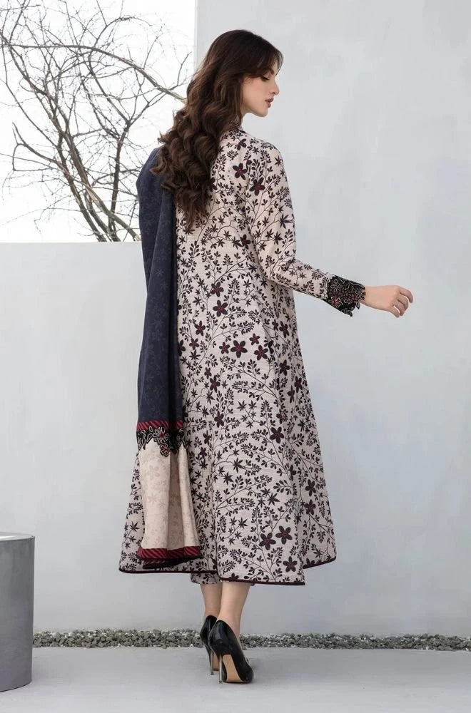 BAROQUE - 3PC Lawn Digital Printed Shirt with Lawn Printed Dupatta and Trouser - BFB0712