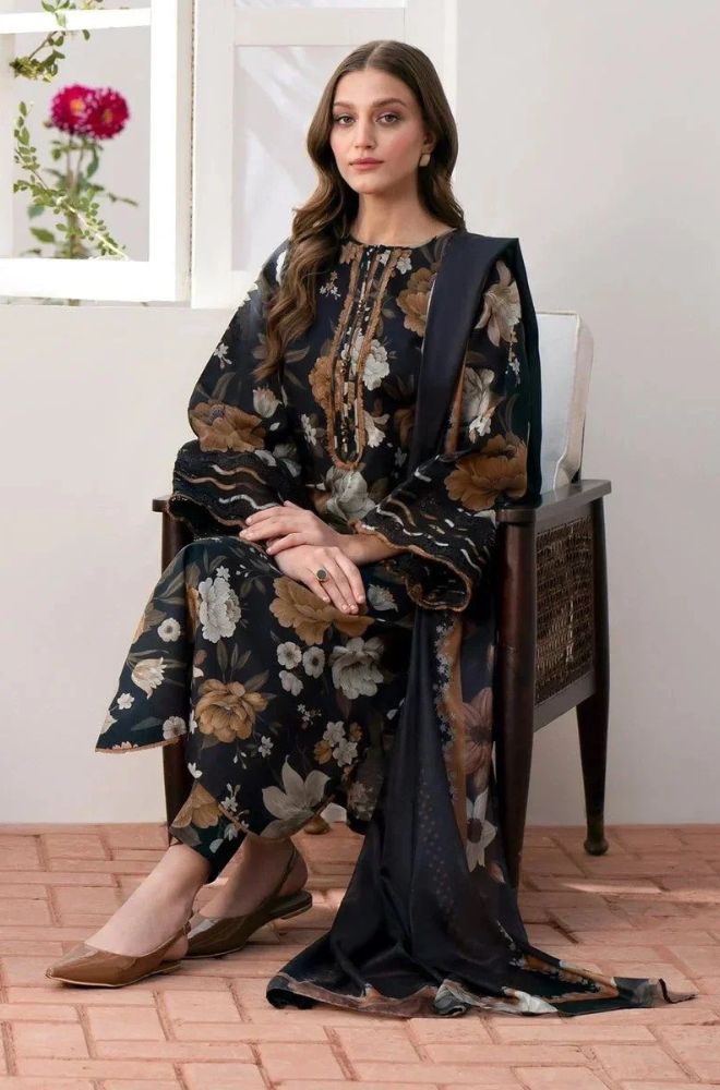 Summer 3PC Lawn Digital Printed Dress - BFB0715 - Unstitched | BlueFery
