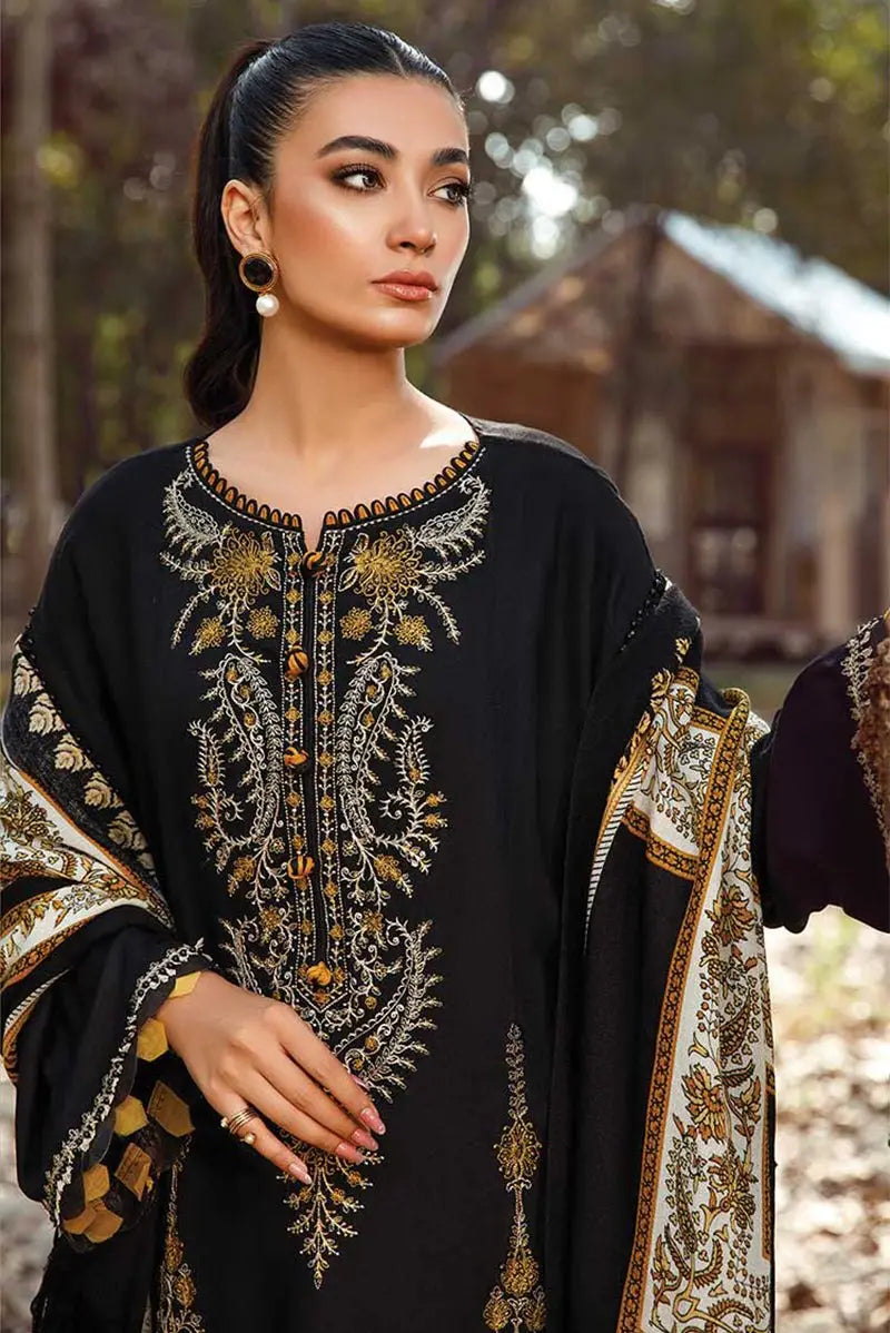 MARIA.B - 3PC Lawn Embroidered Shirt with Twill Printed Dupatta and Trouser - BF174B