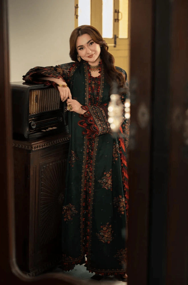 ASIM JOFA - 3PC Lawn Embroidered Shirt with Chiffon Embroidered Dupatta and Trouser - BFA0001