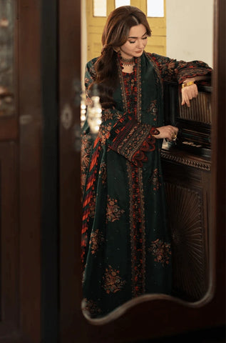 ASIM JOFA - 3PC Lawn Embroidered Shirt with Chiffon Embroidered Dupatta and Trouser - BFA0001