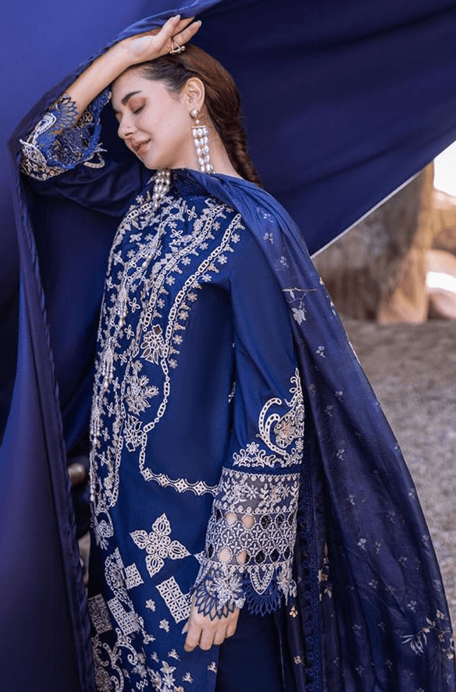 Summer 3PC Lawn Embroidered Suit - BFA0026 - luxury | BlueFery