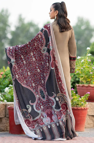 BIN ILYAS - 3PC Lawn Embroidered Shirt with Monar Printed Dupatta and Trouser- BFB0005