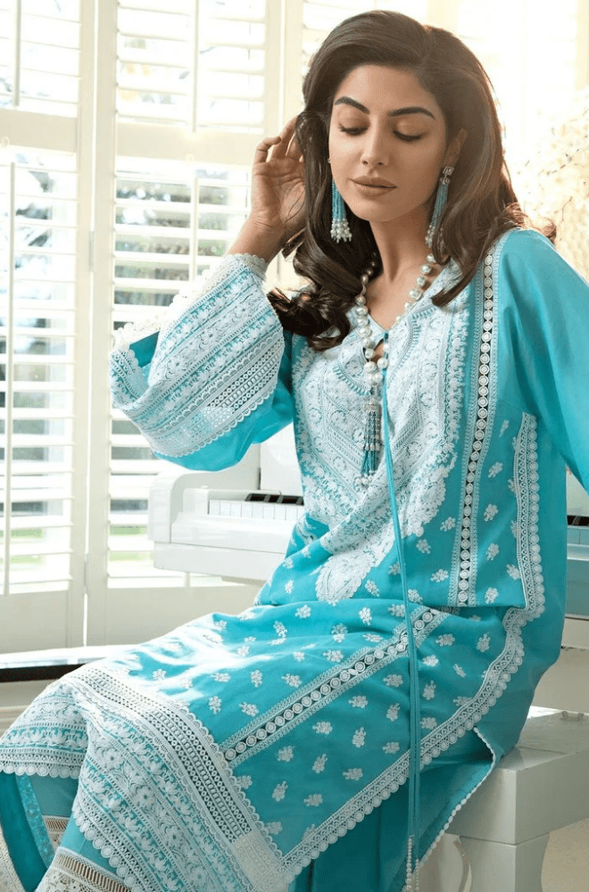 Summer 3PC Lawn Embroidered Suit - BFB0009 - | BlueFery