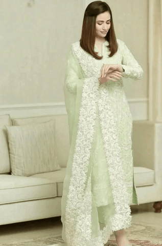 Summer 3PC Lawn Embroidered Suit - BFB0020 - | BlueFery