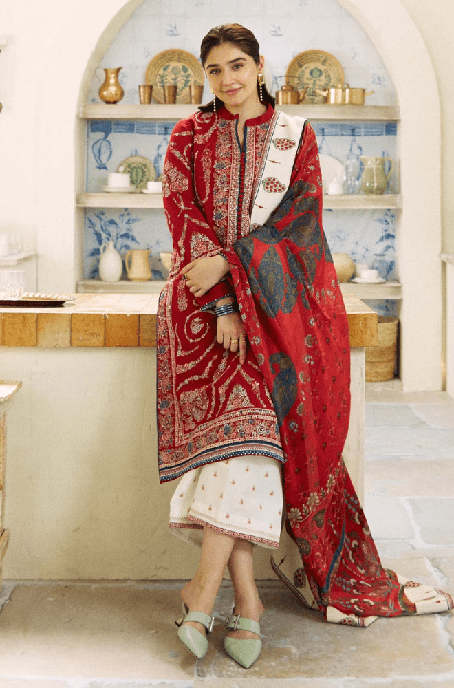 Summer 3PC Lawn Embroidered Suit - BFB01270 - New Arrivals | BlueFery